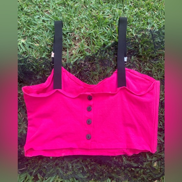 2/$30 Hot Pink Corset Top with Suspender Straps! 🎈 - Picture 3 of 6